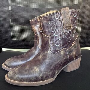 Sterling River Boots Womens 9.5 Black Leather Embroidered Western Cowgirl Rodeo